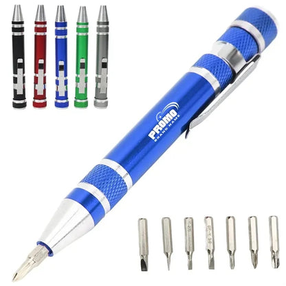 Multi Bit Precision Screwdriver Set with Aluminum Handle