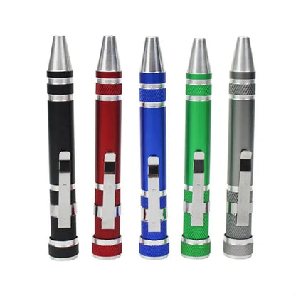 Multi Bit Precision Screwdriver Set with Aluminum Handle