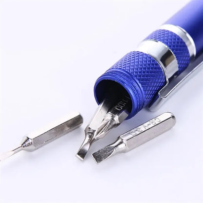 Multi Bit Precision Screwdriver Set with Aluminum Handle