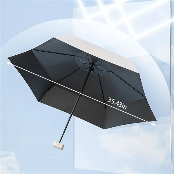 UV windproof mini compact travel sun umbrella with case