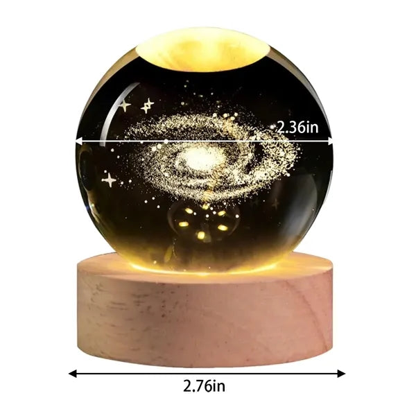 Birthday teens gift decor 3D galaxy crystal ball night light