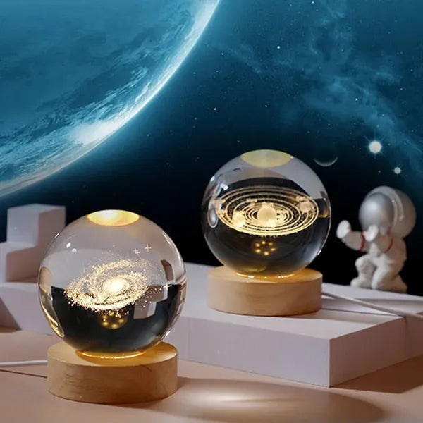 Birthday teens gift decor 3D galaxy crystal ball night light