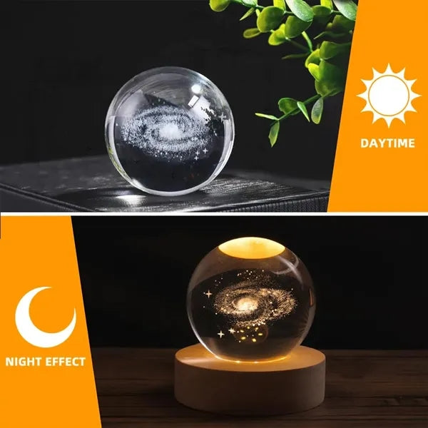 Birthday teens gift decor 3D galaxy crystal ball night light