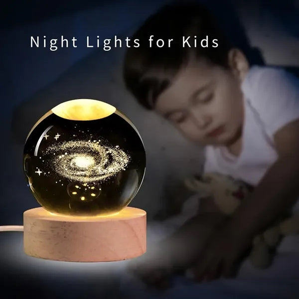 Birthday teens gift decor 3D galaxy crystal ball night light