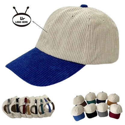 Two-Tone Corduroy Baseball Cap