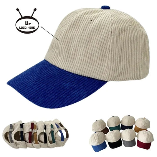 Two-Tone Corduroy Baseball Cap