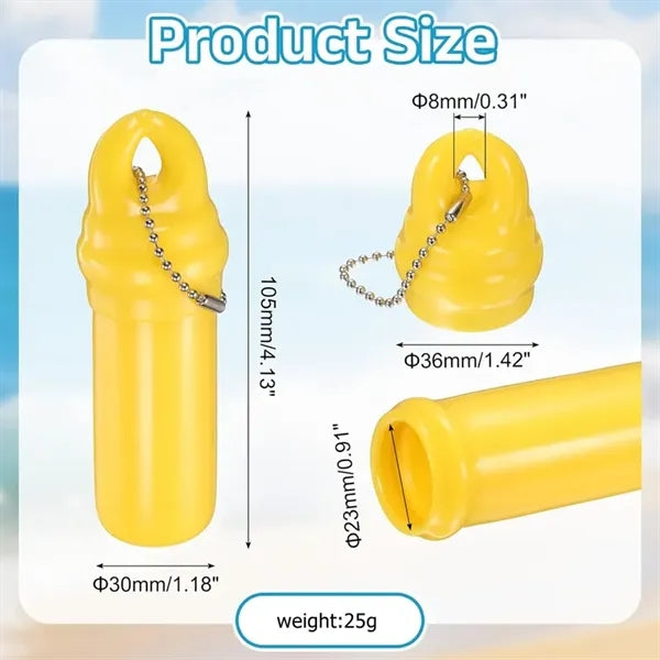 Floating Keychain with Waterproof Safety Container