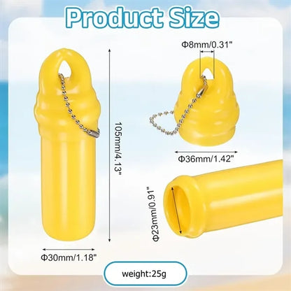 Floating Keychain with Waterproof Safety Container