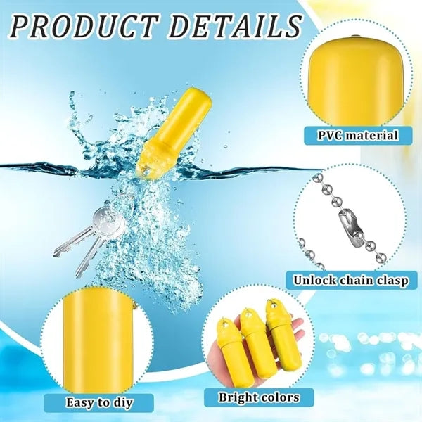 Floating Keychain with Waterproof Safety Container
