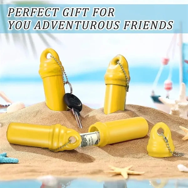 Floating Keychain with Waterproof Safety Container