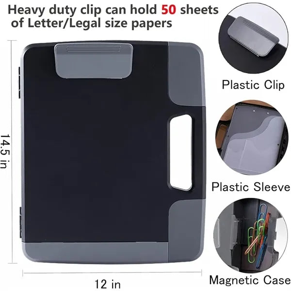 Portable Clipboard Storage plastic Case with Handle