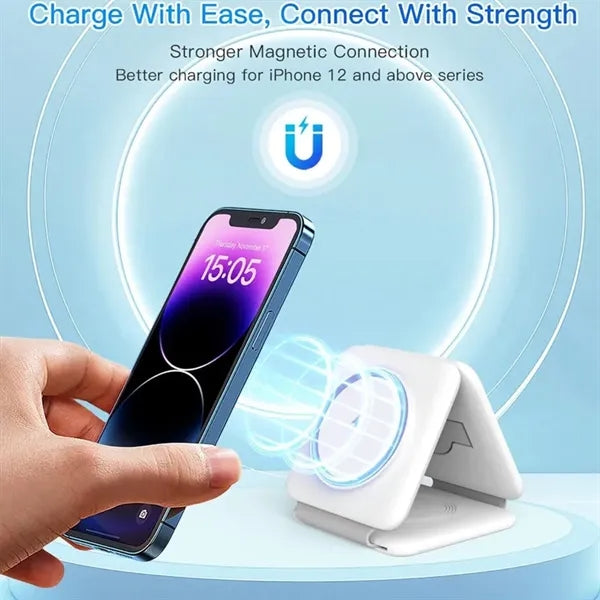 3 in 1 Foldable Magnetic Fast Wireless Charging Pad