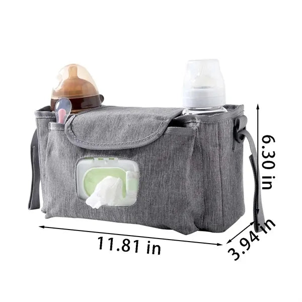 Universal Large Baby Stroller Organizer with Shoulder Strap