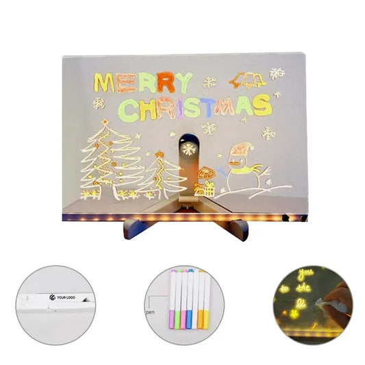 Multifunctional Acrylic LED Dry Erase Board with Light