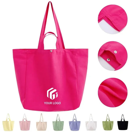 Large capacity portable colorful customizable canvas bag