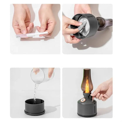 Kerosene Shaped Humidifier with Night Light and 9.5oz Tank