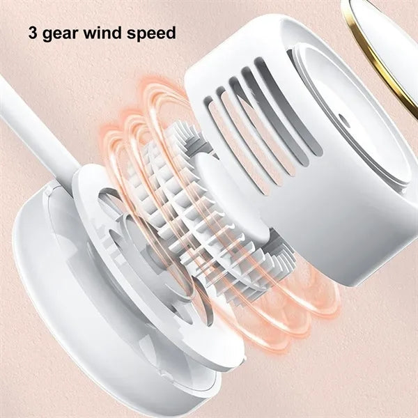 Lightweight Rechargeable Quiet 3 Speeds Neck Wrap Mini Fan
