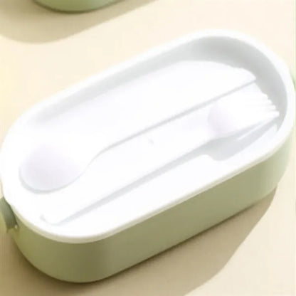 3-Layer Leakproof Secure Buckles Lunch Box Utensil Included