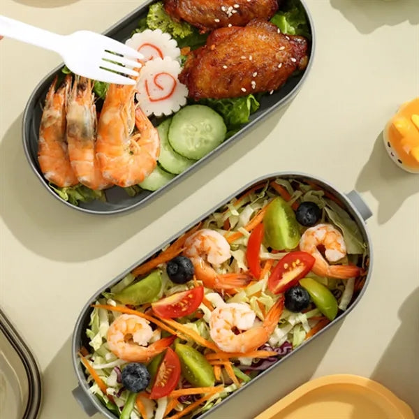 3-Layer Leakproof Secure Buckles Lunch Box Utensil Included