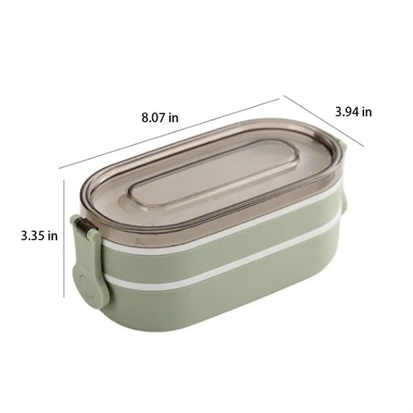 3-Layer Leakproof Secure Buckles Lunch Box Utensil Included