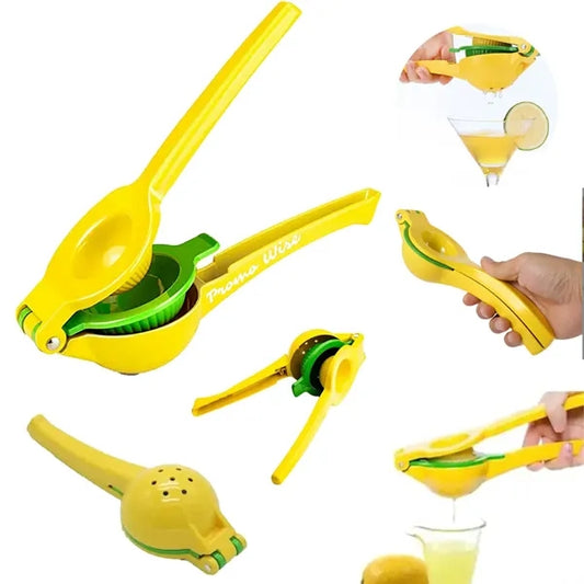 2-in-1 Ergonomic Grip Metal Lemon Juicer with Seed Filter