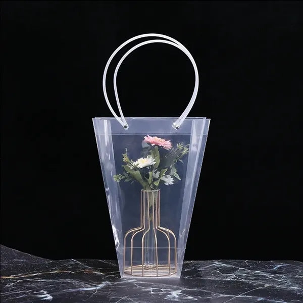 Clear Trapezoid Gift Tote with Handle