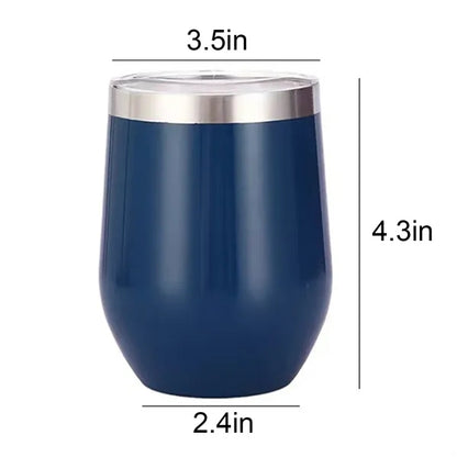 12 Oz Custom Stainless Steel Wine Tumblers