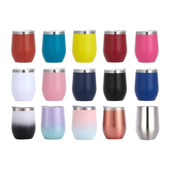 12 Oz Custom Stainless Steel Wine Tumblers