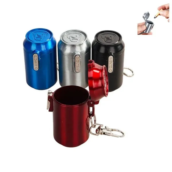 Creative Keychain Metal Outdoor Pocket Ashtray with Lid