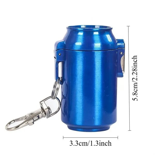 Creative Keychain Metal Outdoor Pocket Ashtray with Lid