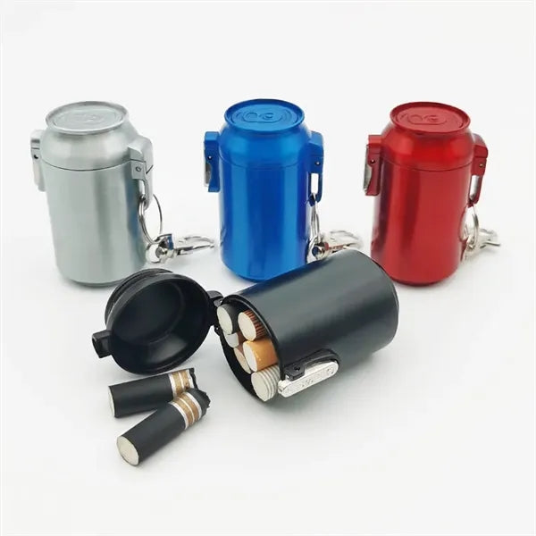 Creative Keychain Metal Outdoor Pocket Ashtray with Lid