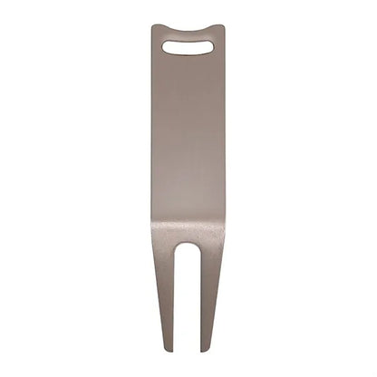 Compact Durable Iron Golf Green Fork with Keychain Hole