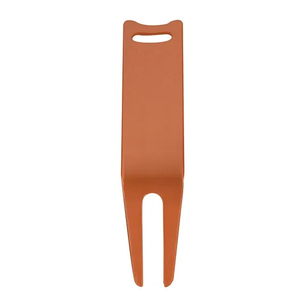 Compact Durable Iron Golf Green Fork with Keychain Hole