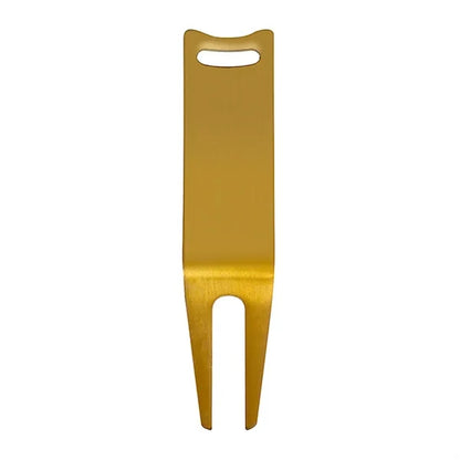 Compact Durable Iron Golf Green Fork with Keychain Hole