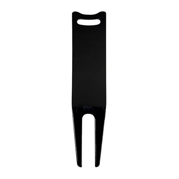 Compact Durable Iron Golf Green Fork with Keychain Hole
