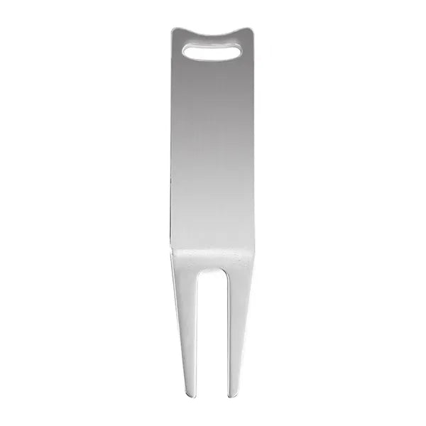 Compact Durable Iron Golf Green Fork with Keychain Hole