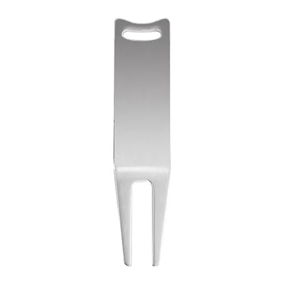 Compact Durable Iron Golf Green Fork with Keychain Hole