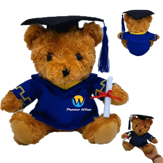 10" Soft Comfortable Plush Cap Gown Graduation Teddy Bear