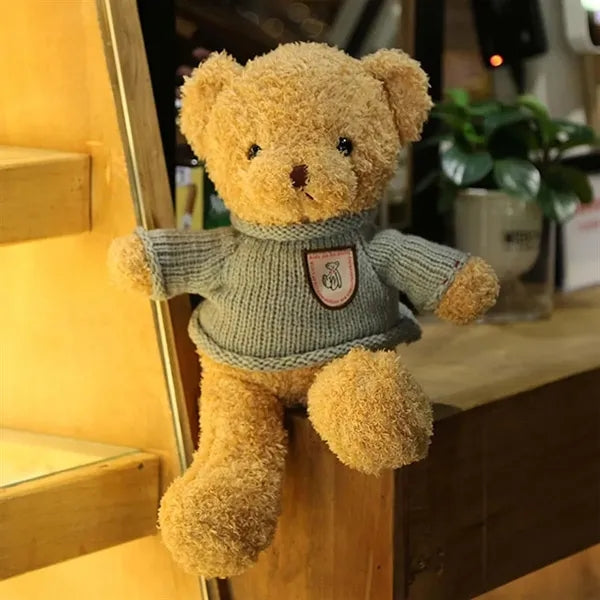 Realistic Removable Outfit Soft Plush Bear Stuffed Animal