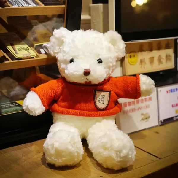 Realistic Removable Outfit Soft Plush Bear Stuffed Animal