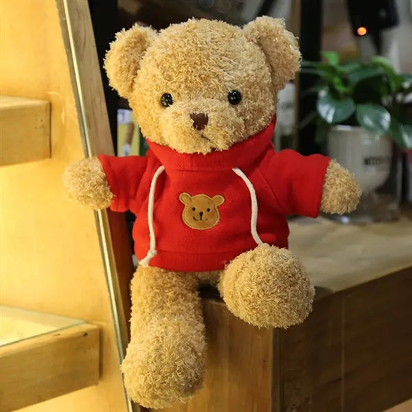 Realistic Removable Outfit Soft Plush Bear Stuffed Animal