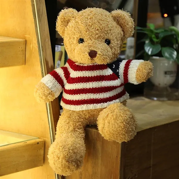 Realistic Removable Outfit Soft Plush Bear Stuffed Animal