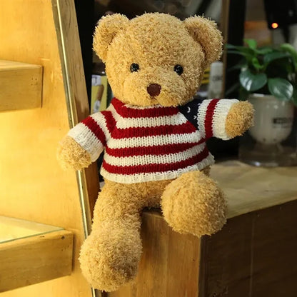 Realistic Removable Outfit Soft Plush Bear Stuffed Animal