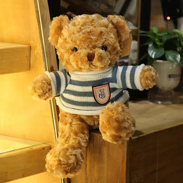 Realistic Removable Outfit Soft Plush Bear Stuffed Animal