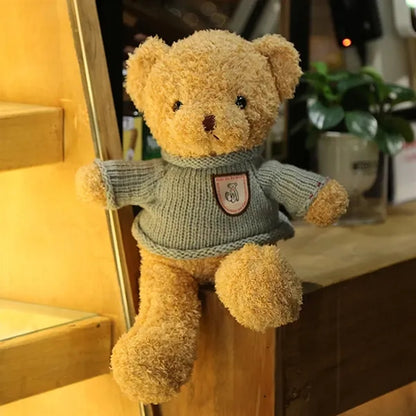 Realistic Removable Outfit Soft Plush Bear Stuffed Animal