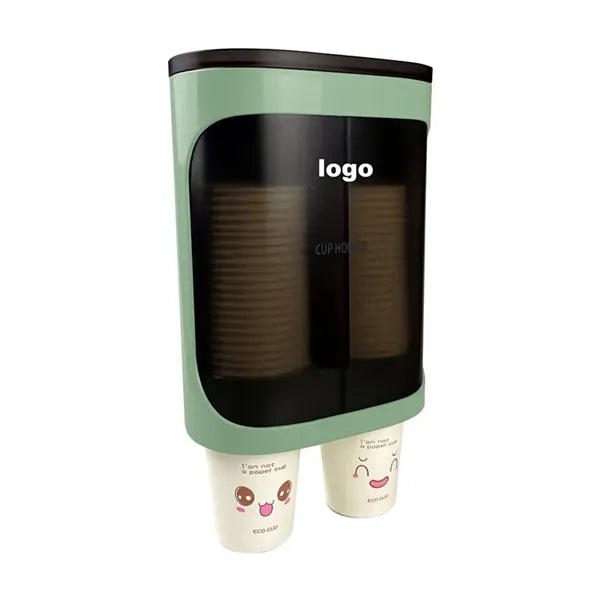 Double Tube Cup Dispenser for Bathroom