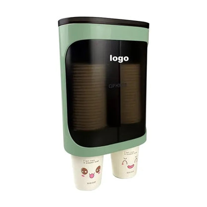 Double Tube Cup Dispenser for Bathroom