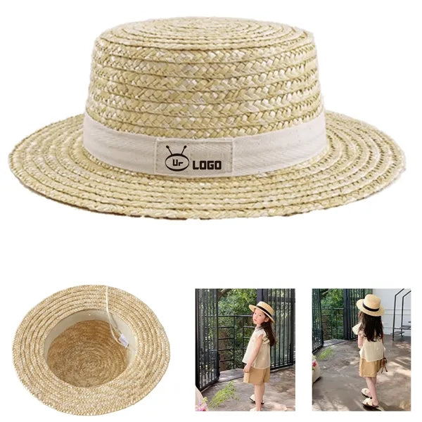 Kids' Beach Sun Protective Straw Hat