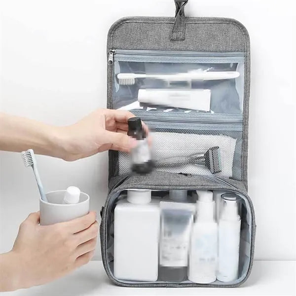 Foldable Waterproof Hanging Toiletry Bag with Hook