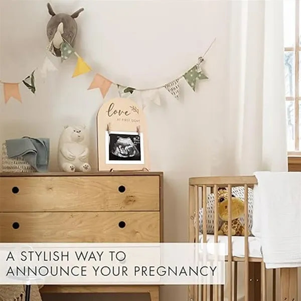 Home cute double wooden ultrasound decor picture frame